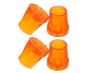 Ipetboom 4 Pezzi Copertura Gamba per Stampelle in Gomma Arancione Antiscivolo Grip Stabile per Passeggiate su Strada Sterrata e Escursioni