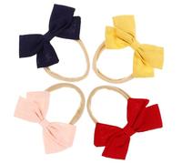 Ipetboom 4 pezzi Fasce con per Neonate e Bambine Tessuto Morbido Senza Segni Elastico per Ragazzo Ragazza e Accessori Eleganti per Foto e Eventi