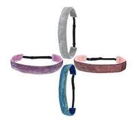 Ipetboom 4 Pezzi Fasce per Chioma Bambina Sportive Design Elastico e Tessuto Traspirante, Fasce Antiscivolo per Ginnastica e Attività Fisica, Stile Semplice e Raffinato