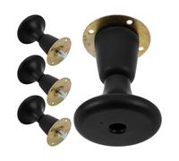 Ipetboom 4 Pezzi Gambe per Mobili in Plastica Nere 4 Pezzi Base Antiscivolo e Piastra di Montaggio, Gambe di Ricambio Resistenti per Letto, Divano e Tavolo, Supporto Stabile e Antigraffio