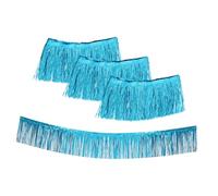 Ipetboom 4 pezzi Gonna Frangia Lamina Blu per Decorazione Feste e Skirt Tinsel per Sfondo e Addobbo da Facile da Installare e Resistente