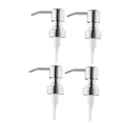 Ipetboom 4 Pezzi Pompa Dosatrice in Acciaio Resistenti alla per Sapone e Lozione Ricambio Testa Pompa per Bottiglie Antiruggine e Facile da Usare