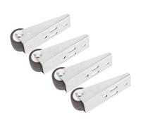 Ipetboom 4 Pezzi Ruote per Porta Scorrevole in Gomma Tpe 08 Pollici Rulli di Supporto Inferiori Anti-Abbassamento per Porte in Legno Pulegge Silenziose Laterali per Mobili e Armadi