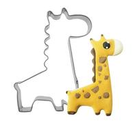 Ipetboom 4 pezzi Tagliabiscotti Acciaio Inossidabile Forma Giraffa Set per Decorazioni Torte e Biscotti Utensili Creativi per Feste e Occasione Speciali