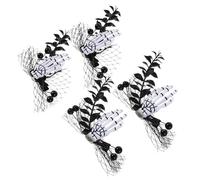 Ipetboom 4 Pezzi Zombie Punk Skeleton Hand Hair Clips With Spider Web Design Lightweight Skull Barrettes For Halloween Party Costume Accessories Women And