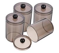 Ipetboom 4pezzi Contenitori Per Cotton Fioc e Batuffoli Con Organizer Per Per Cosmetici e Accessori Design e Resistente