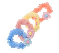 Ipetboom 4pezzi Fasce per Capelli Fiori di Cristallo Elastici per Capelli Primaverili Scrunchies per Bambine Forcine Floreali