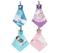 Ipetboom 4pezzi Panno Pulitore Per Schermi e Lenti Salviamo Tuoi Dispositivi Da Graffi e Sporco Per Smartphone Occhiali e Fotocamere Con Cute Portachiavi Decorativo Principe e Piccole Maghe