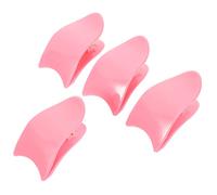 Ipetboom 4pezzi Pinzette Per Applicare Strumento Per Applicare Facile Usare Design Compatto e Per Novizie e Donne Unghie Lunghe Colore Rosa