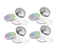 Ipetboom 4pezzi Scatola Porta Polvere Cosmetica Ultra Sottile Contenitori Per Polvere Libera Design Con Coperchio e Rete Elastico Per Distribuzione Even Per Fondotinta Per Viso