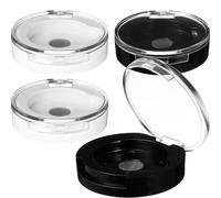Ipetboom 4pezzi Scatole Ombretto Vuote Rotonde Con Coperchio Trasparente Contenitori Magnetici Per Ombretti Da Viaggio Per Donne e Ragazze