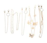 Ipetboom 5 Pezzi Catena da Corpo a Strati 5 Pezzi a Farfalla Dorata per Donna, Gioielli per la Vita Estivi, Accessori Moda per Festival, Set di Catene Leggere e Resistenti per Abbigliamento