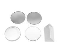 Ipetboom 5 pezzi di lenti concave convesse ottiche fisiche, strumenti di dimostrazione fisica, attrezzature per l'insegnamento della fisica, studenti, laboratorio, fotografia, scienza, trasparente
