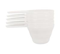Ipetboom 5 pezzi Dosatori in per e Misurini con Corto Ergonomico Precisione per Cottura e Alimenti per Animali Colore Bianco