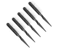 Ipetboom 5 Pezzi Pettine Styling Nero con Coda Rat Tail per Capelli Ricci e Treccia Spazzola Professionale per Acconciature Donna Uomo Pettine Districante per Ricci Naturali e Capelli Lisci