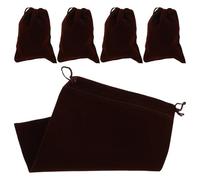 Ipetboom 5 Pezzi Sacchetti Regalo Sacchetti Gioielli con Coulisse Pouches Pratici per Conservazione Colore Marrone per e Viaggio