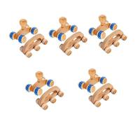 Ipetboom 5 Set Massaggiatori Palmare Massaggio Piede Rotolante Muscolo Mano Massaggiante Per La Schiena Massaggiante Per Piedi in Legno Del Collo Di Legno 2 Pezzi * 5