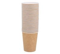 Ipetboom 50 Pezzi Bicchieri di Carta Usa e Getta Spessi Color Kraft per Acqua e Bevande Calde Multiuso per Ufficio e Asilo di Contenitori Ecologici