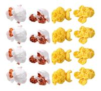 Ipetboom 50 Pezzi Popcorn Finti Miniature, Decorazioni Artigianali Fai Da Te, Accessori per Fotografia E Creazioni, Popcorn Simulati in Plastica per Casa E Feste