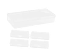 Ipetboom 5pezzi Scatole di Plastica Trasparente Organizer per Piccole Custodie Rettangolari Contenitori di Immagazzinaggio per Forniture Artistiche e Ufficio Scatole Organizer per Puzzle