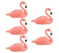 Ipetboom 5pezzi Supporto Per Unghie Resina Forma Di Flamingo Base Fissa Per Pratica e Decorazione Di Unghie Per Principianti e Artisti Professionisti Colore Rosa
