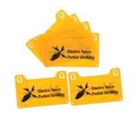 Ipetboom 6 pezzi Cartelli Recinzioni Elettriche Alta Tensione Segnali Avviso Rischio Elettrificatore Predrilled per Montaggio Facile Esterno Giardino Fattoria Sicurezza