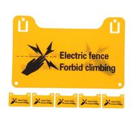 Ipetboom 6 pezzi Cartelli Segnali Pericolo Recinzione Elettrica Alta Tensione Avvertimento Plastica Con Fori Preforati Per Montaggio Facile Su Muri Cancelli Staccionate