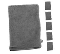 Ipetboom 6 Pezzi Guanti Da Bagno Miett Da Bagno Morbido Remover Remover Mitt Riutilizzabile Guanti Lava Viso Panni Per Il Viso Riutilizzabili Guanto Struccante Asciugamani Fibra Grigio