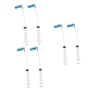 Ipetboom 6 Set Stampo Per Rossetto in Silicone Rossetto Fatto a Mano Cosmetico Distributore Di Schiuma Di Sapone Capsule Lucentezza Pompa Erogatrice Di Sapone in Schiuma Kit Alluminio