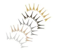 Ipetboom 60 pezzi Ciondoli Torre Eiffel in Lega Retro per Fai da Te Accessori Gioielleria per Collane e Portachiavi Colori Casuali Design con Anello per Pendenti Colore Colore Casuale