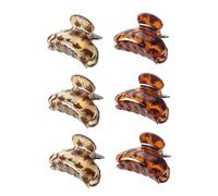 Ipetboom 6pezzi Fermagli Per Stile Vintage Leopardato Mollettone Per Donne e Ragazze Accessori Moda Per Cerimonie e Occasioni Quotidiane