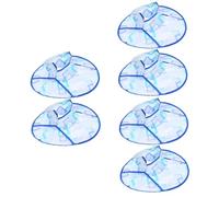 Ipetboom 6pezzi Mantellina Taglio Per Infanti Grembiule e Pieghevole Per Taglio Design Ombrello Facile Da Pulire e Compatto Perfetta Per Ragazzo Ragazza Blu Quadretti