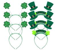 Ipetboom 6pezzi Per Capelli Decorativi Cercehietto Per San Patrizio Ornamento Per Capelli Per Feste e Festival Cercehietto in Raso Trifoglio