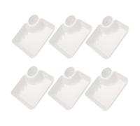 Ipetboom 6Pezzi Piatti da Portata Divisi per Snack con Salsa per Sushi in Plastica PP Piatto per Dumpling e Snack con Rialzato Cucina Feste e Bbq Facile da e Riutilizzabile Bianco