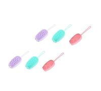 Ipetboom 6pezzi Spazzola per Doccia in Silicone Alimentare Massaggiante per Corpo Corda Design Bifacciale per Rapida Pulisce e Massaggia