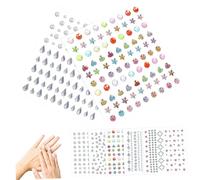 Ipetboom 7fogli Adesivi Strass Autoadesivi Per Viso Decorazioni Glitterate Per Make-up Da Festival e Halloween Perfetti Per Eventi e Feste