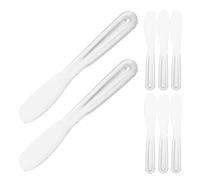 Ipetboom 8 Applicatori per Maschera Viso in Plastica Trasparente Extra Spessa Spatole per Crema Contorno Occhi e Argilla Misurini per Trattamenti di Bellezza Strumenti per Applicazione