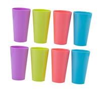 Ipetboom 8 Pezzi Bicchieri da Bere Colorati in Plastica Design Leggero e Regalo per Famiglia e Amici