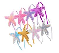 Ipetboom 8 Pezzi Cerchietto stella marina elastici per da donna accessori per per ragazze hair band hair ribbon copricapo modellante stella marina di animali marini