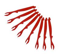 Ipetboom 8 Pezzi Forchette Plastica per Granchio e Frutti di Mare Strumenti Multifunzionali per Sgranare Gamberi Aragoste e Granchi Accessori Ristoranti e Casa Rosso