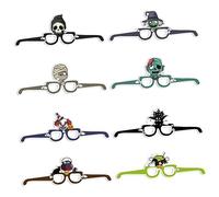 Ipetboom 8 Pezzi Occhiali Halloween da Accessori Divertenti e Creativi per Feste Tema Occhiali Colorati e Strani per Adulti Decorazione Costume Party Cosplay