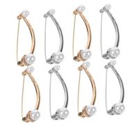 Ipetboom 8 Pezzi perno del corpetto sicurezza Pin decorativo perni Pin di perle Spille clip spilla sciarpa clip in vita spilla per maglione spilla da balia per maglione perla