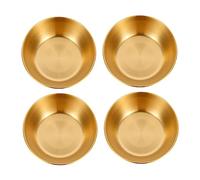 Ipetboom 8 Pezzi Piatti Antipasto Acciaio Inossidabile Piccoli Piatti Condimenti Dorati Resistenti e Sicuri per Salse Dessert e Antipasti Casa o Ristorante