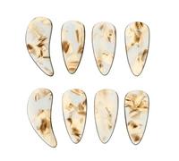 Ipetboom 8 Pezzi Plettri per Dita Guzheng in Materiale Polimerico Design Ergonomico Curvo Proteggi Dita per e Adulti Accessori per Strumenti a Corda Set Unghie Guzheng