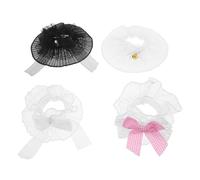 Ipetboom 8 Pezzi Polsini Polsini Decorativi in Pizzo con Fiocco Staccabile per Donna Maniche Rete Eleganti e Leggere Accessori per Costume Lolita e Cosplay