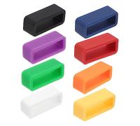 Ipetboom 8pezzi Anello Anticaduta Fibbia Anello Porta- Di Cinturino in Silicone Accessorio Per Cinturino Orologio Bianco Giallo Verde Blu Nero Arancione