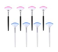 Ipetboom 8pezzi Pennelli Forma Di Fano Per Trattamenti Di Bellezza e Maschere Viso Accessori Per Trucco Con Setole Morbide e Manico Per Gel e Maschera