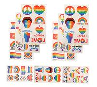 Ipetboom 9fogli Adesivi Temporanei Arcobaleno Per Feste e Celebrazioni Lgbt Di Colorati Per Volto e Corpo Perfetti Per Eventi Pride e Decorazioni Festive