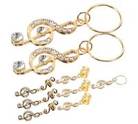 Ipetboom 9pezzi Accessori Per Capelli Per Ragazza Gioielli Per Intrecci Note Musicali Polsini Per Dreadlock Ciondoli Per Intrecciare i Capelli Realizzati Materiali Robusti Facili Da Usare t