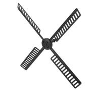 Ipetboom Accessori per mulini a Vento da Giardino, 1 Set, Pale rotanti in plastica Nera, Impermeabili, per Esterni